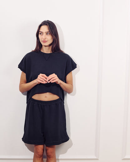 ROZA TOP EASY BLACK