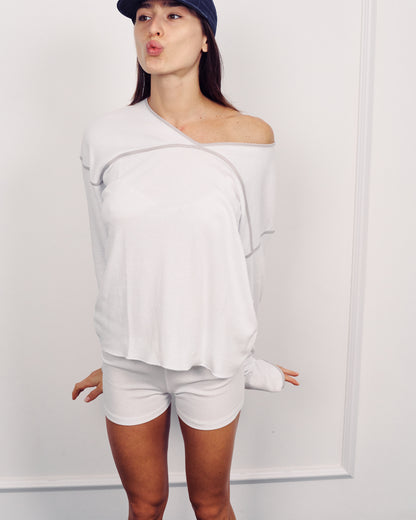 BOEY CLOUD WHITE SHORTS