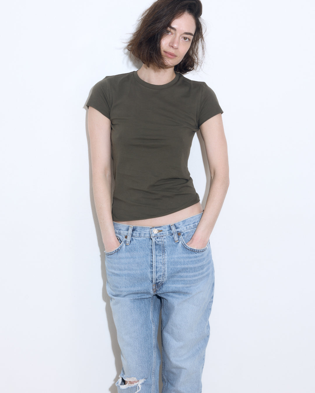 DANI TEE OLIVE GREEN