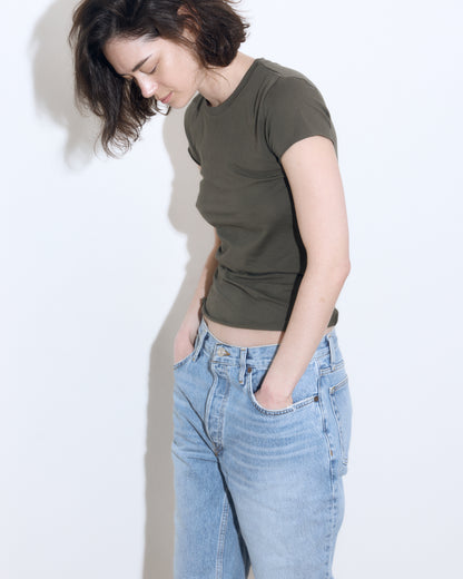 DANI TEE OLIVE GREEN