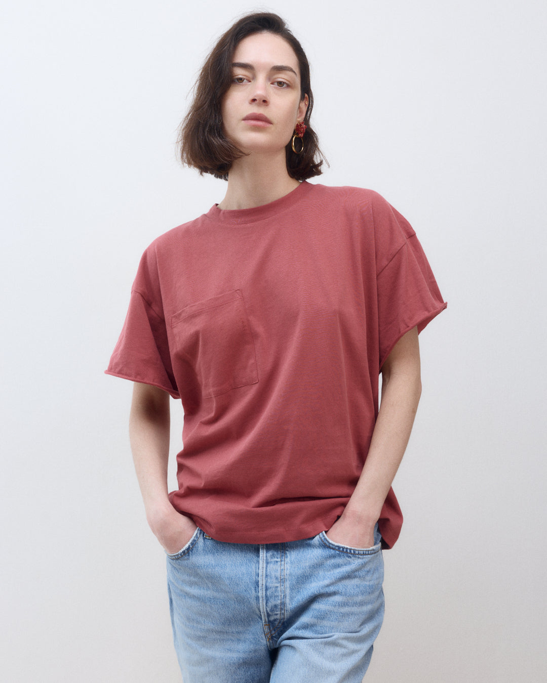 ALICIA SHORT SLEEVES SMOKY ROSE