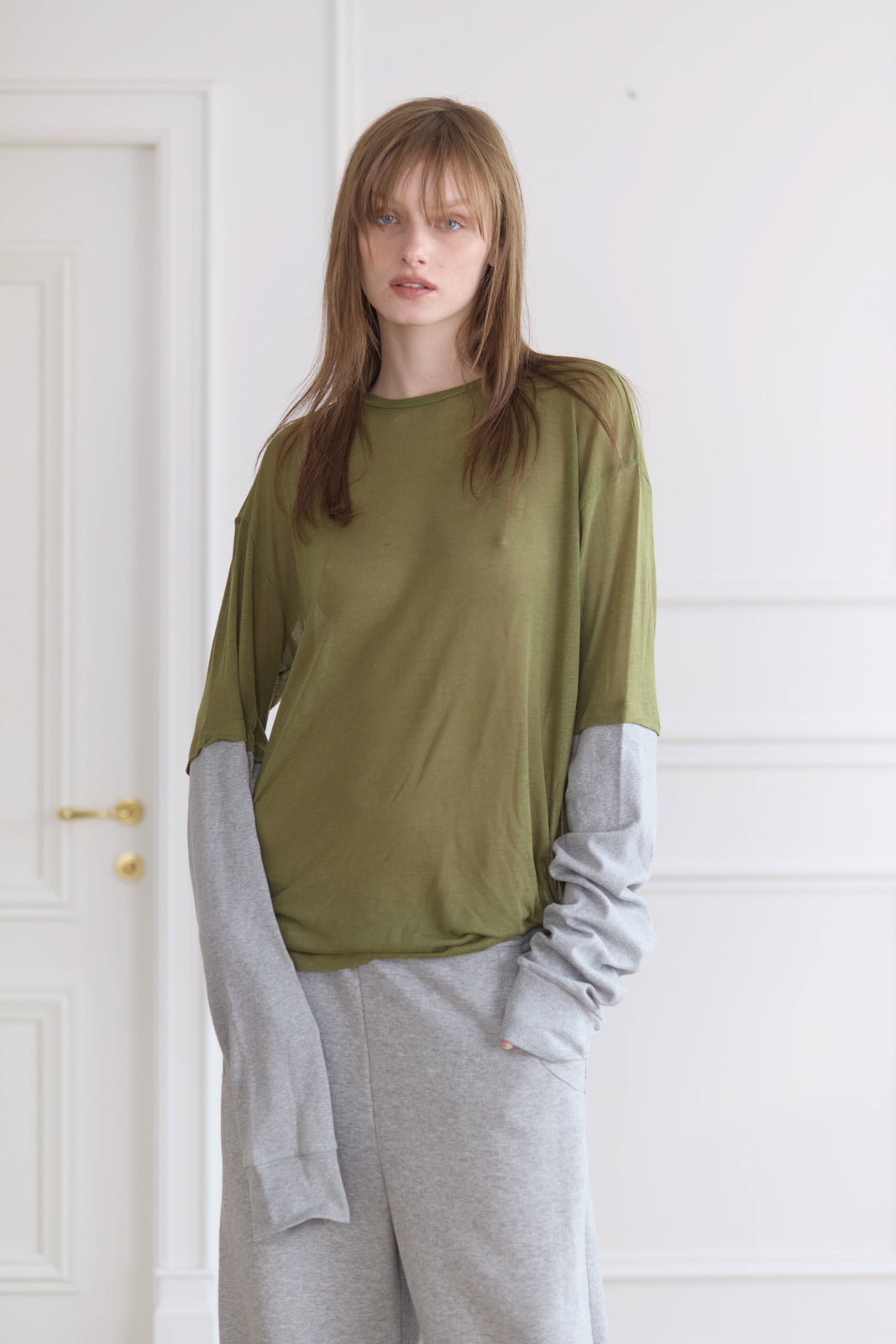 BARI OLIVE GREEN TOP