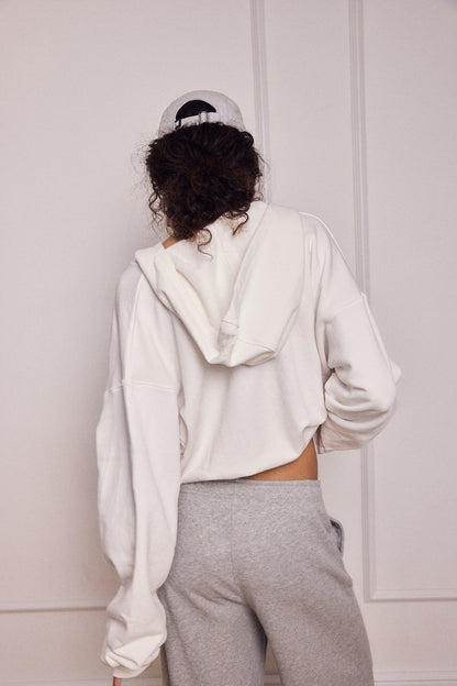 MIKEY ZIP HOODIE WHITE