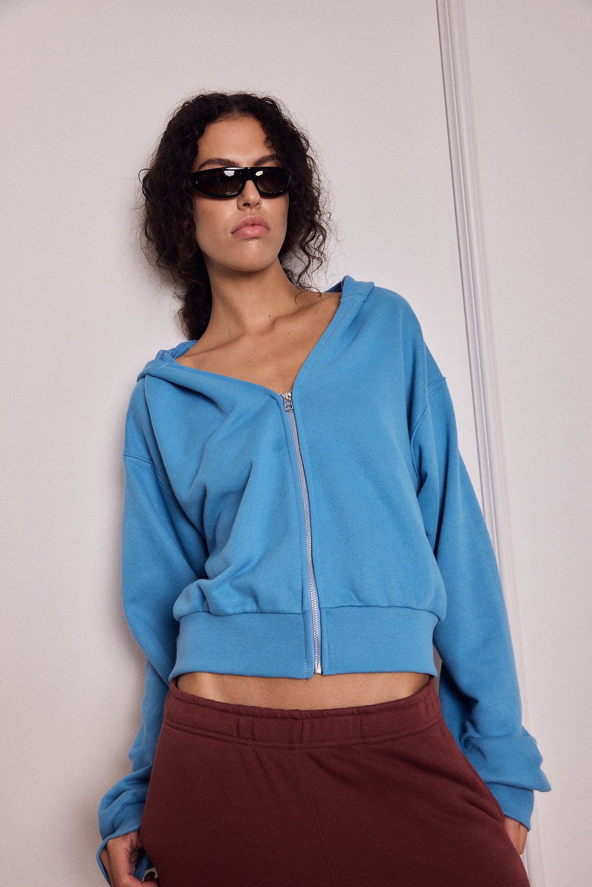 MIKEY ZIP HOODIE BLUE