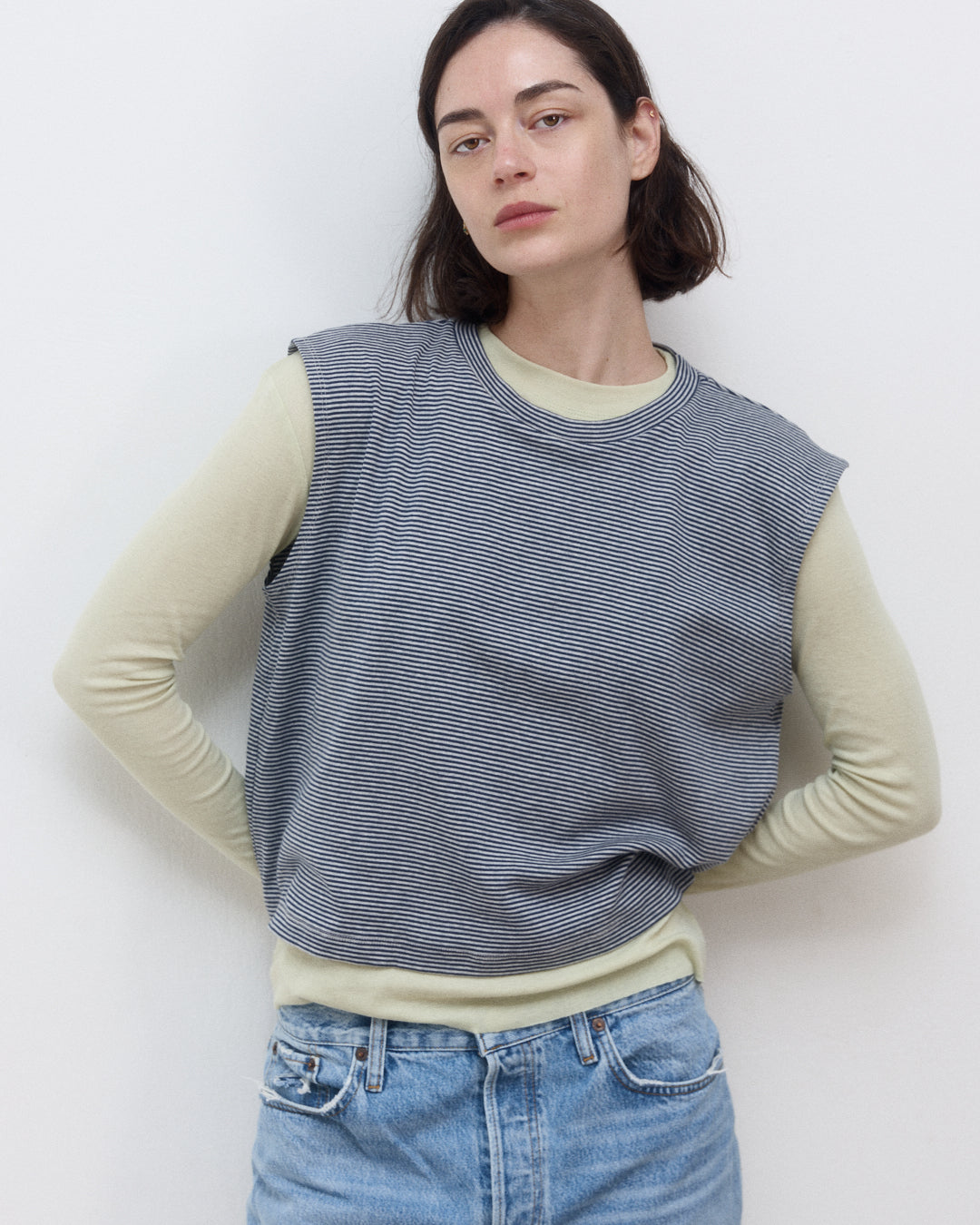 LIA TANK BLUE STRIPES