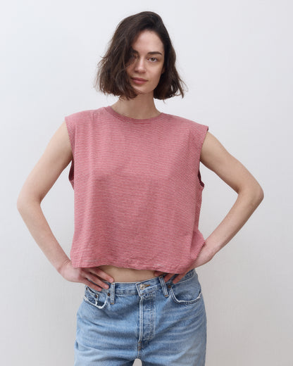 LIA TANK RED STRIPES