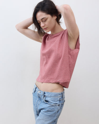 LIA TANK RED STRIPES