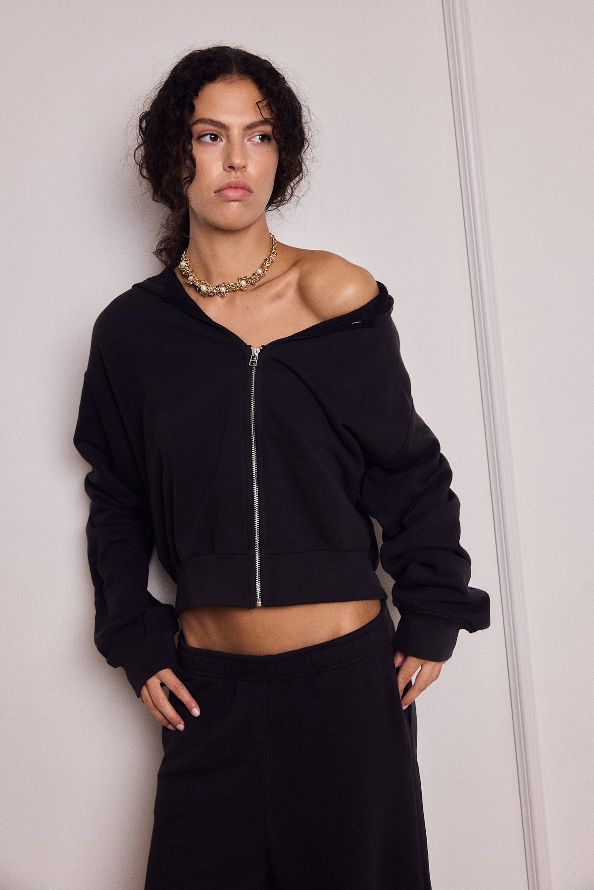 MIKEY ZIP HOODIE EASY BLACK