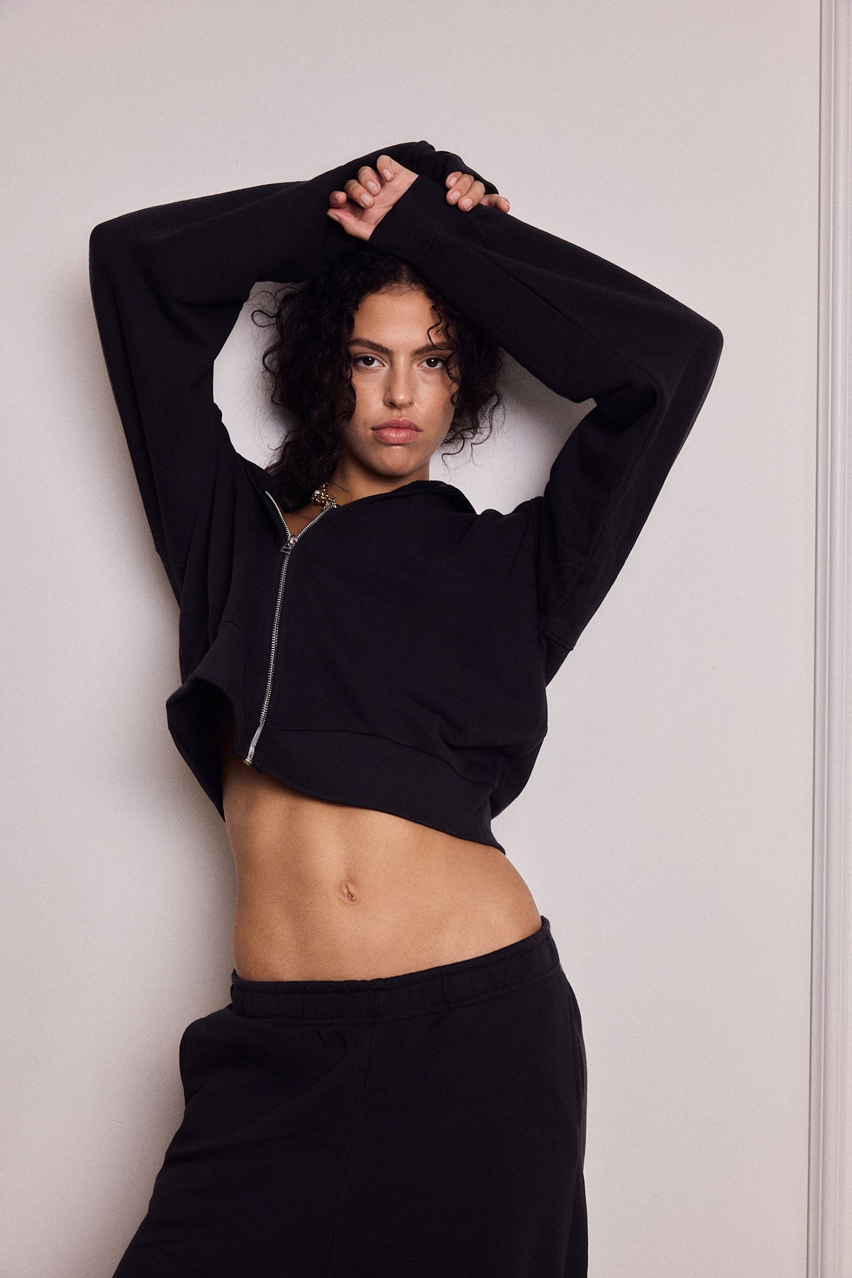MIKEY ZIP HOODIE EASY BLACK