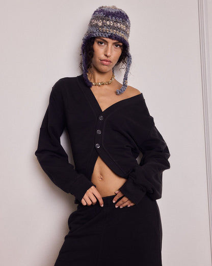 CHLOE CARDIGAN EASY BLACK