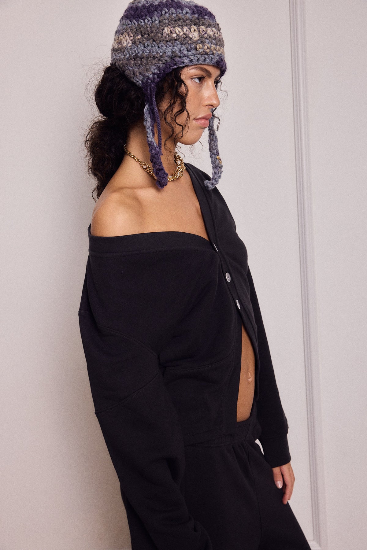 CHLOE CARDIGAN EASY BLACK