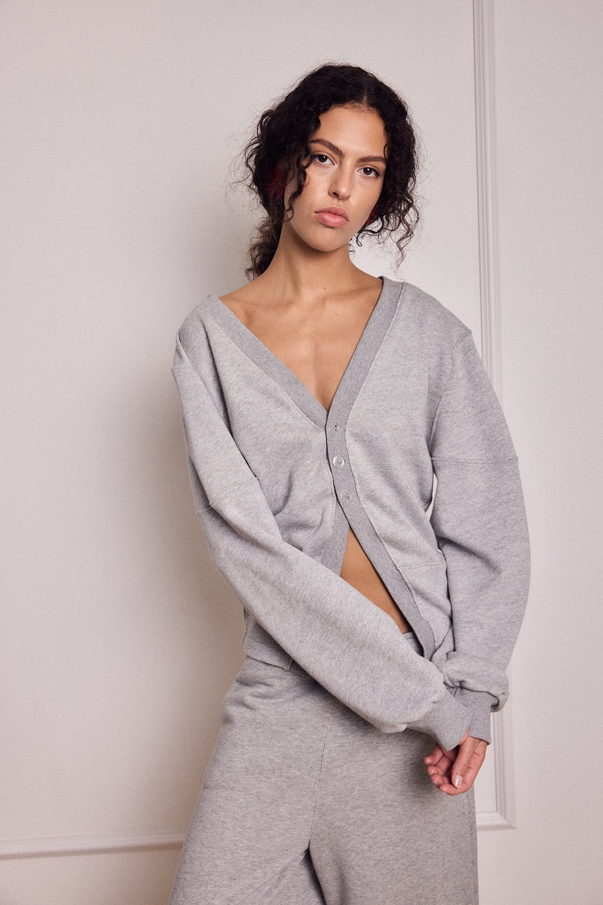 CHLOE CARDIGAN AMERICAN GREY