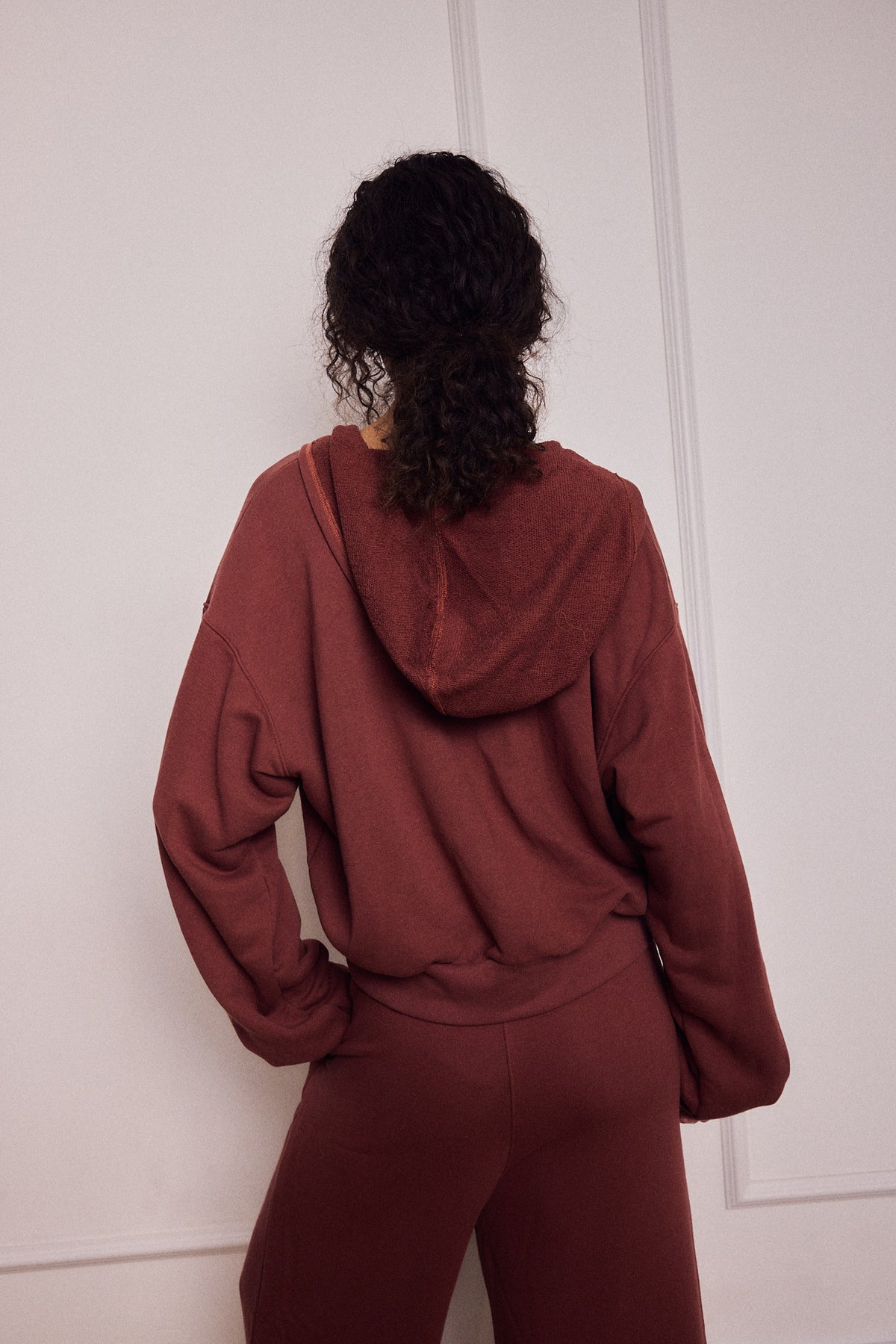 MIKEY ZIP HOODIE BURGUNDY