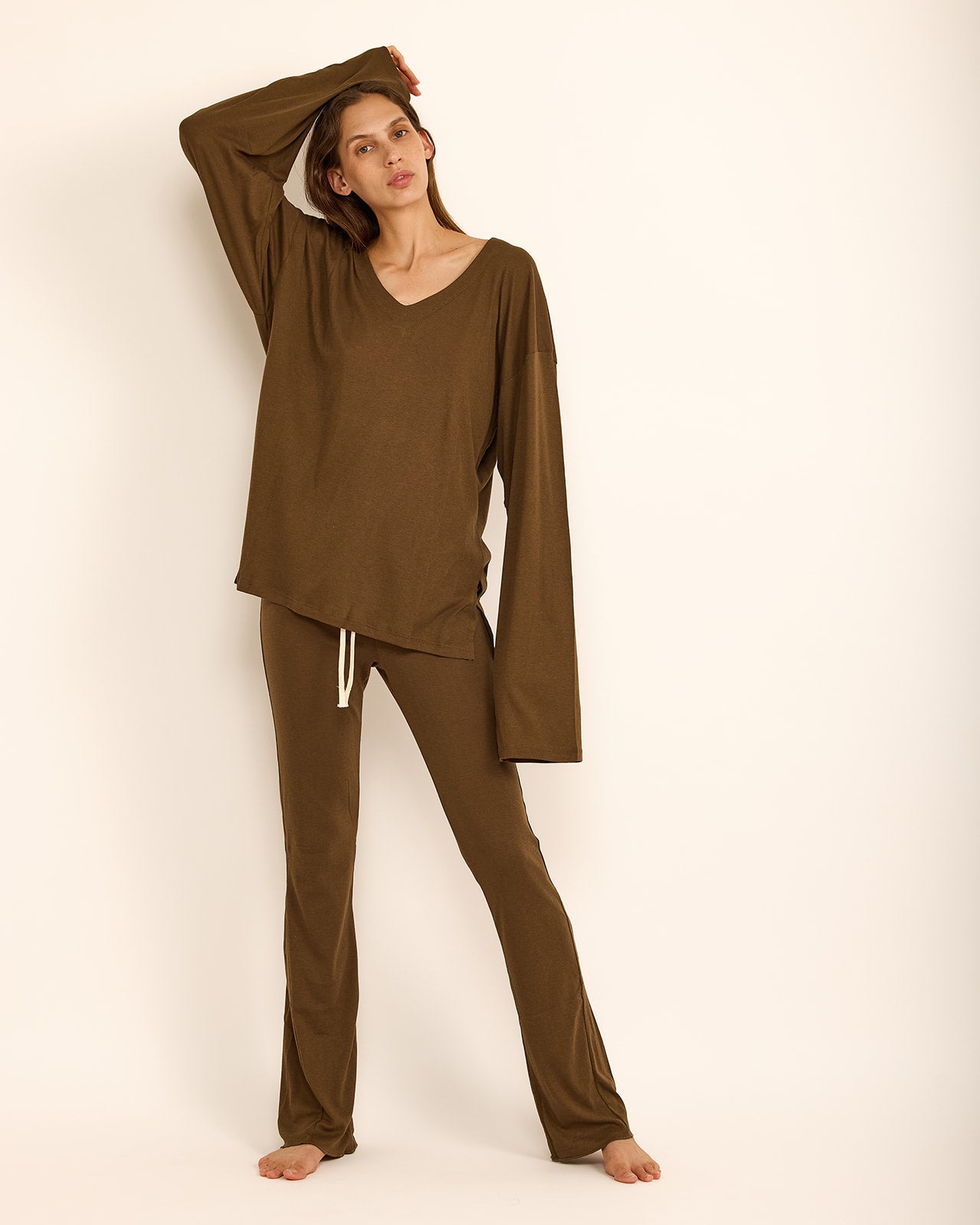 NINA PANTS SMOKY BROWN