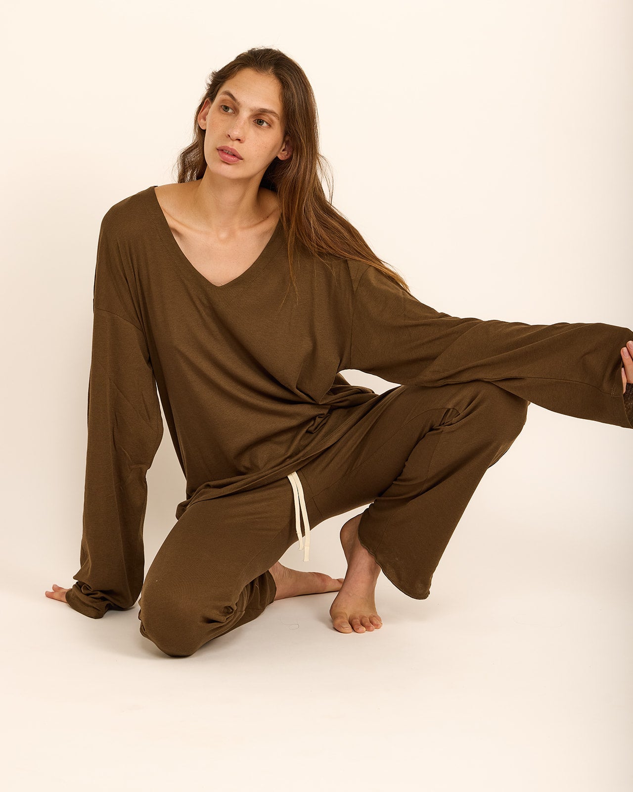 NINA PANTS SMOKY BROWN