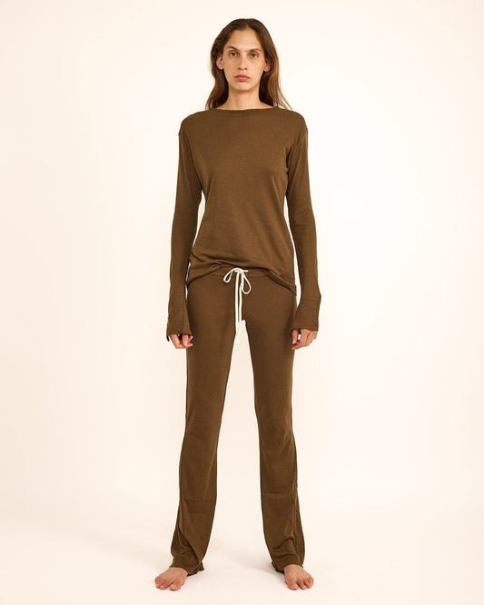 NINA PANTS SMOKY BROWN