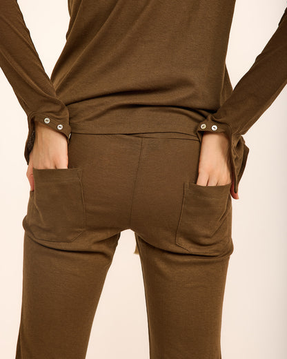 NINA PANTS SMOKY BROWN