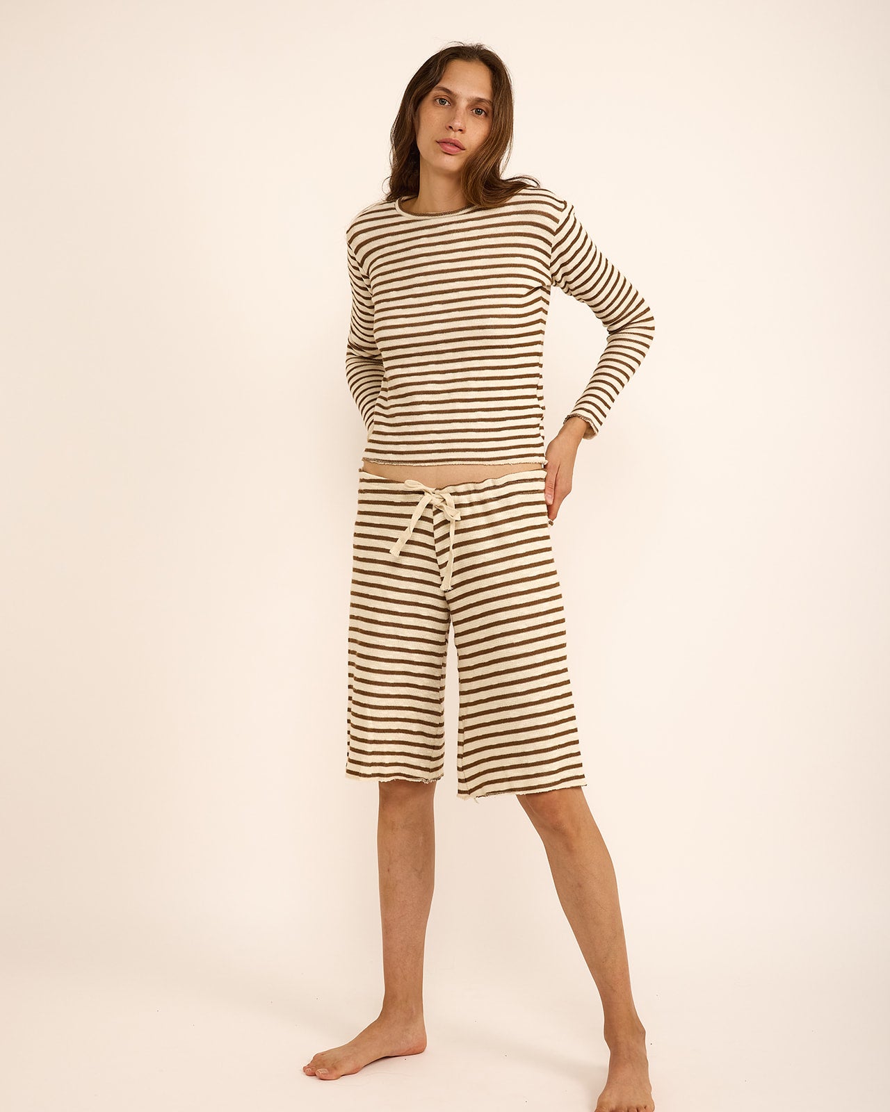 BRUNA T BROWN STRIPES