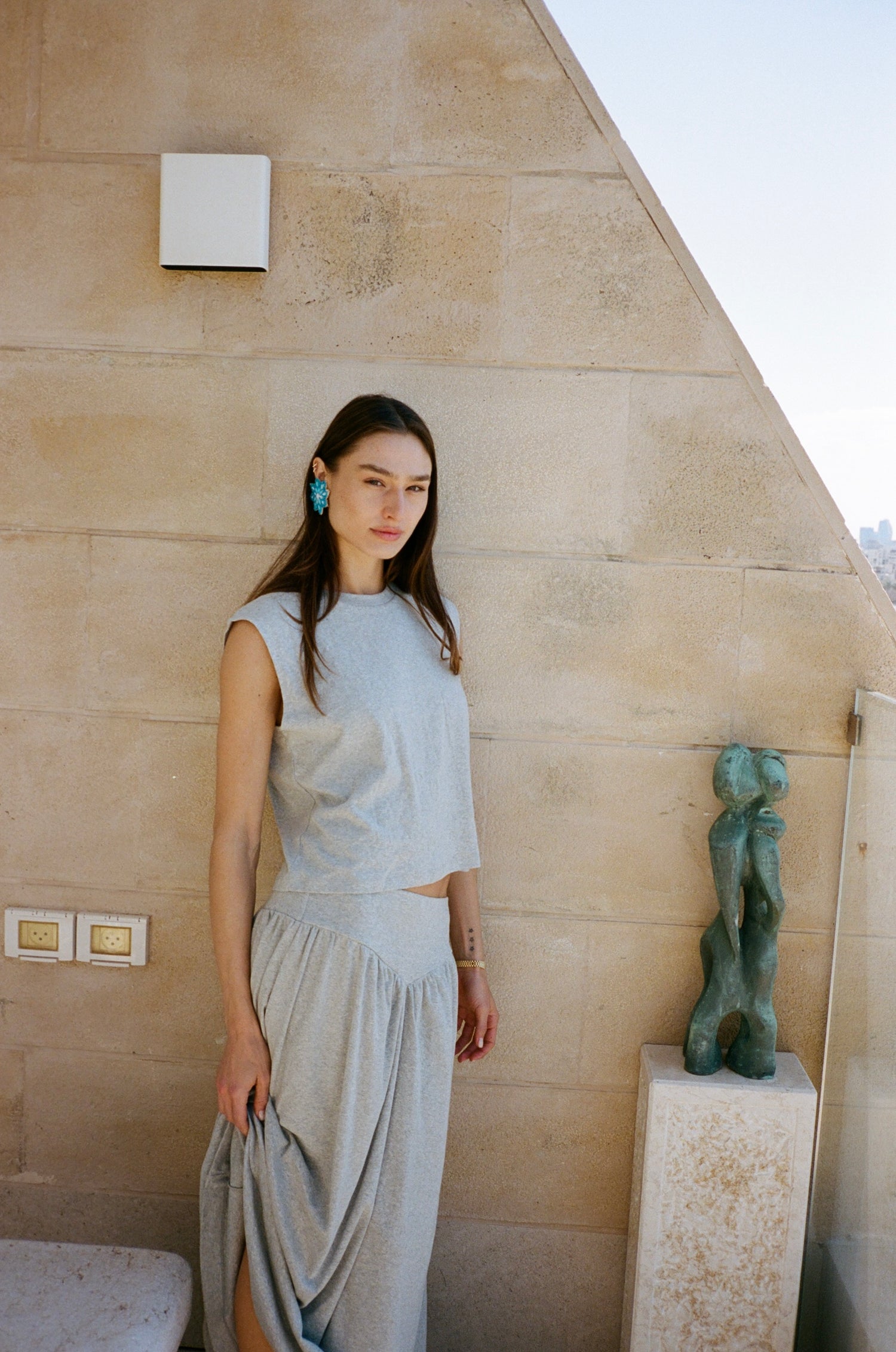 DONNA SKIRT CLOUD GREY