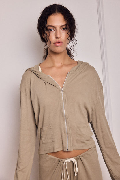 AUDREY CARDIGAN TAUPE