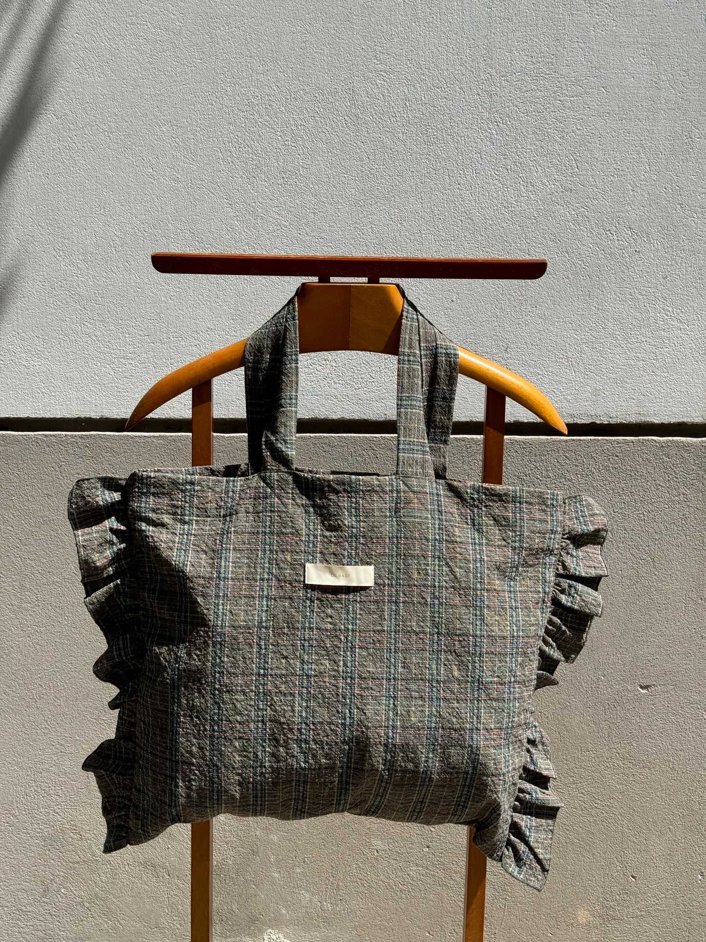 TOTE BAG OLIVE TARTAN