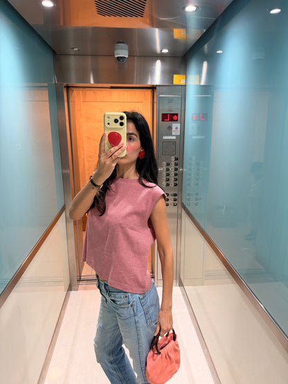 LIA TANK RED STRIPES