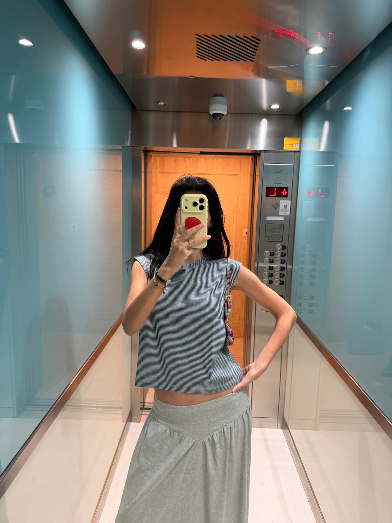 LIA TANK BLUE STRIPES