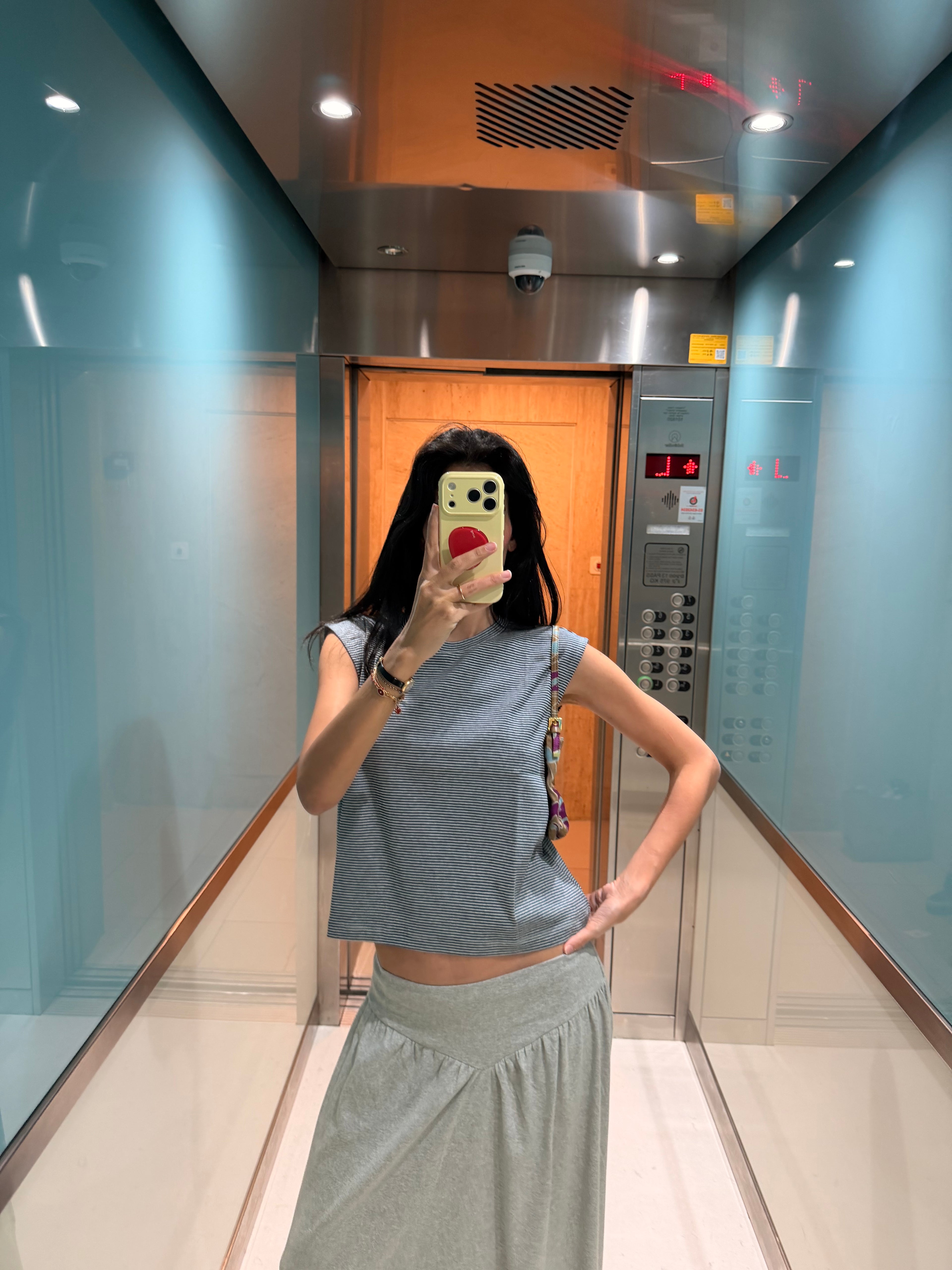 LIA TANK BLUE STRIPES