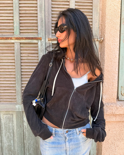 DANIEL ZIP UP EASY BLACK