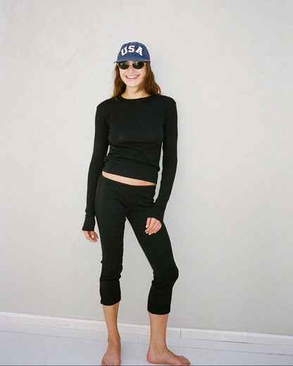 CAPRI EASY BLACK PANTS