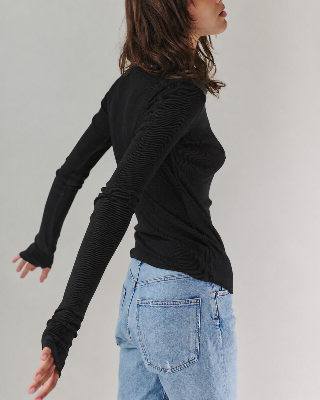OLI RIB TEE BLACK