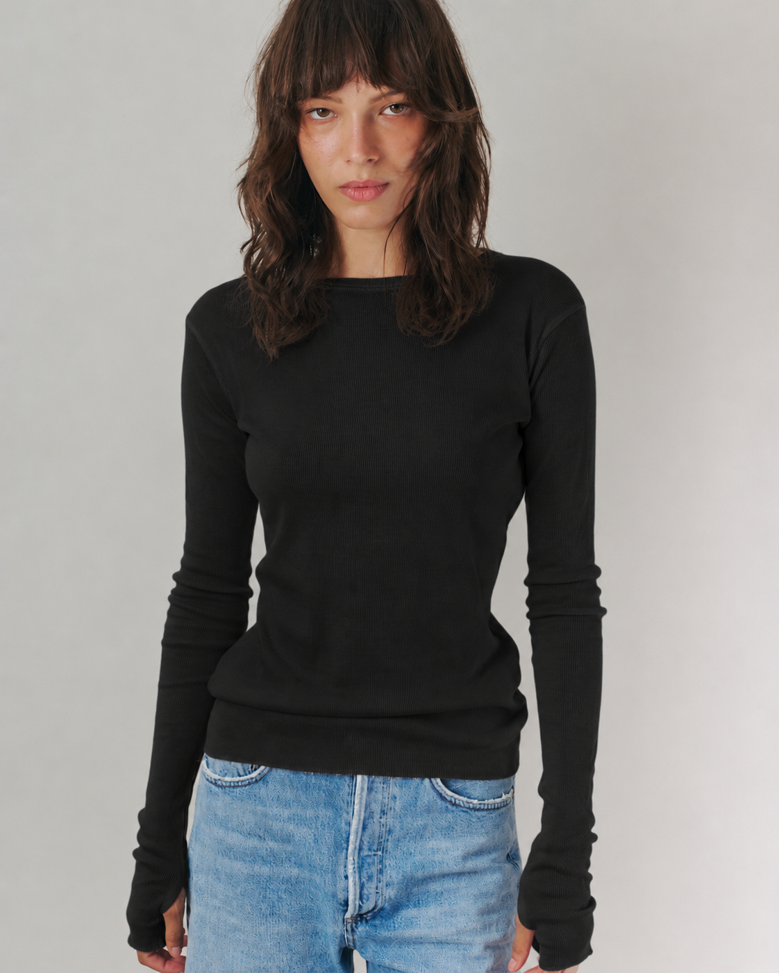 OLI RIB TEE BLACK