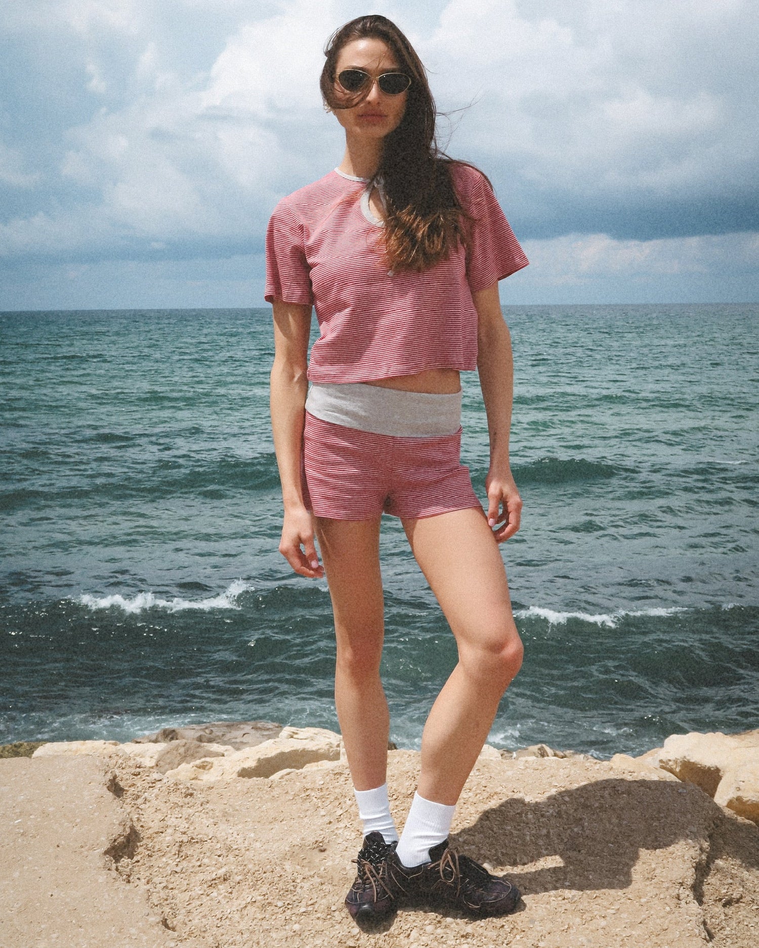 BIANCA SHORT RED STRIPES