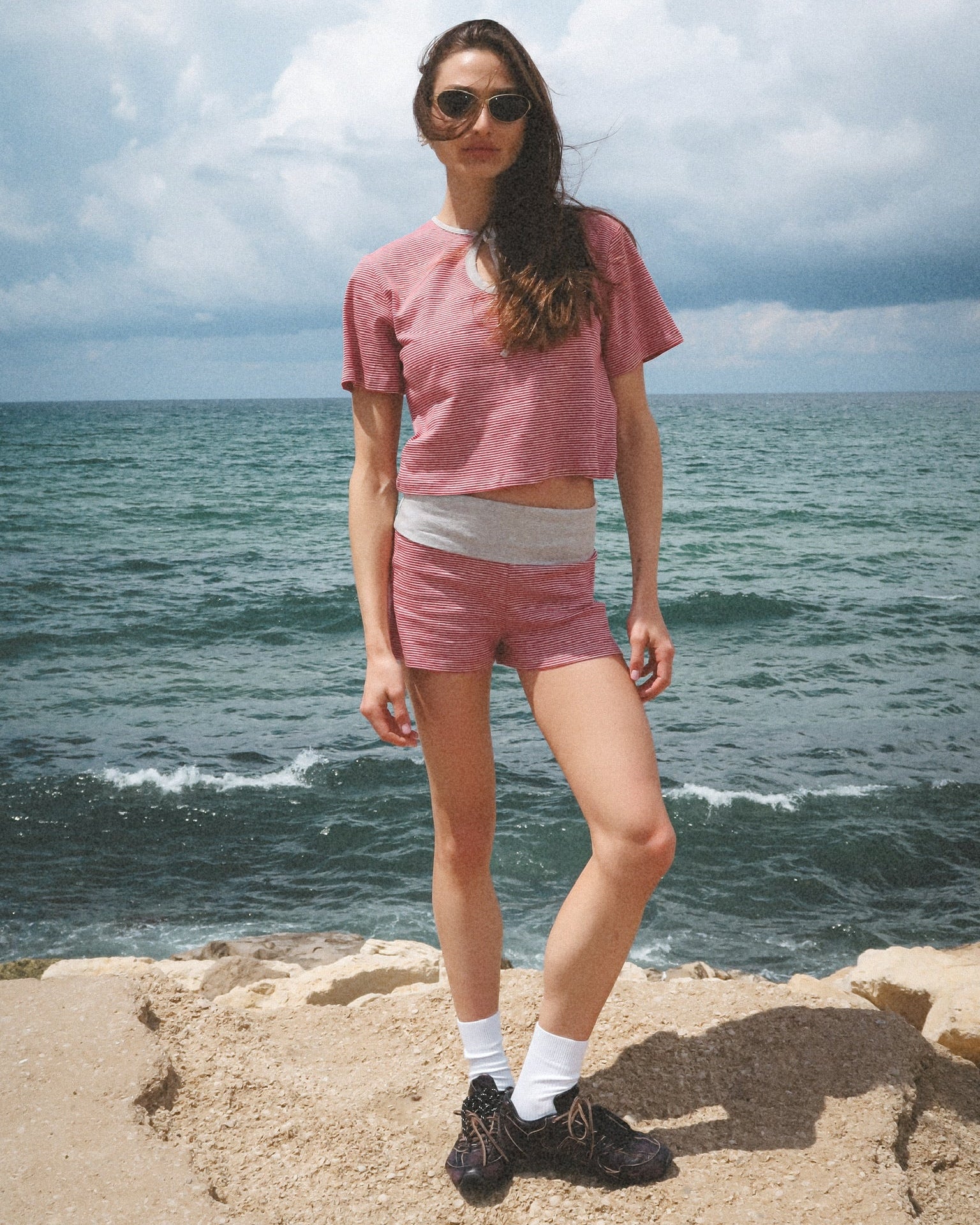 BIANCA SHORT RED STRIPES