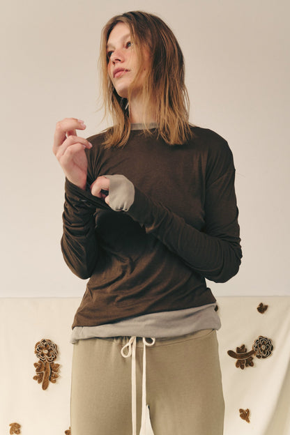 MILA SMOKY BROWN TEE