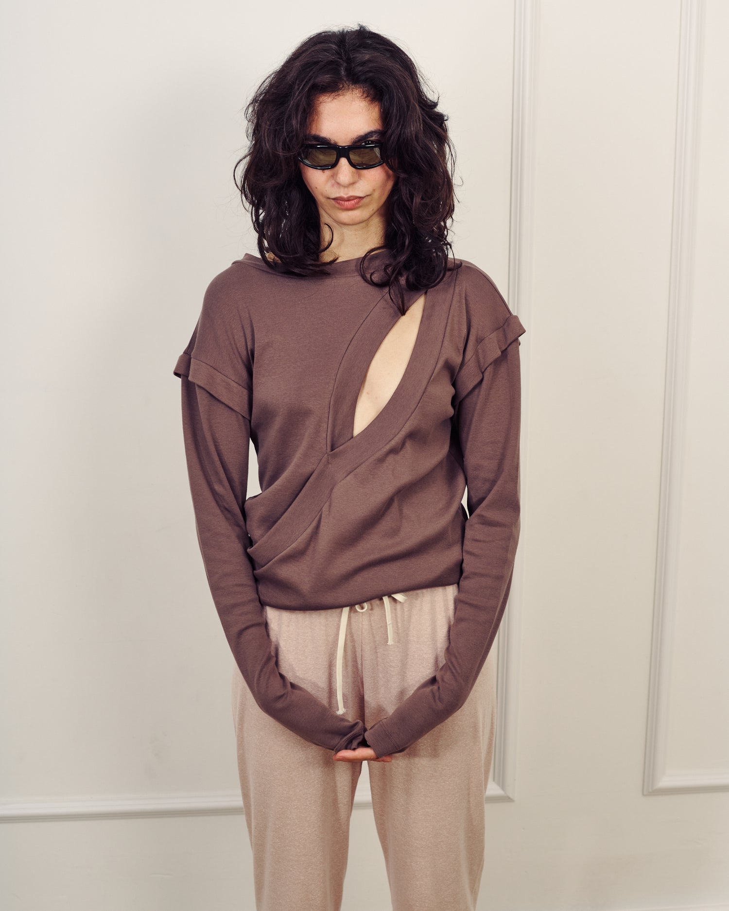 ISABEL SMOKY BROWN TOP