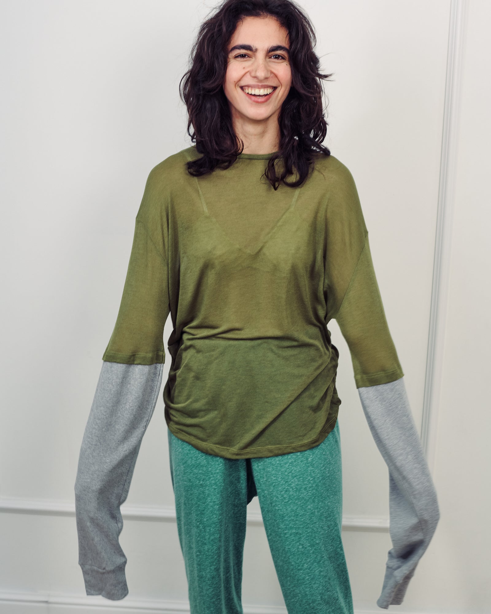 BARI OLIVE GREEN TOP