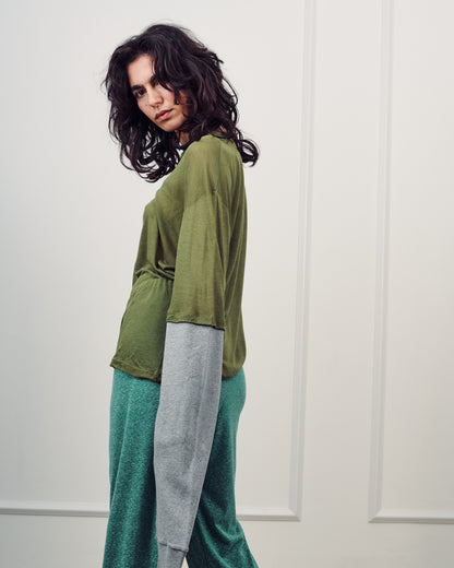 BARI OLIVE GREEN TOP