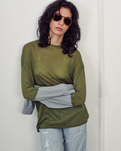 BARI OLIVE GREEN TOP