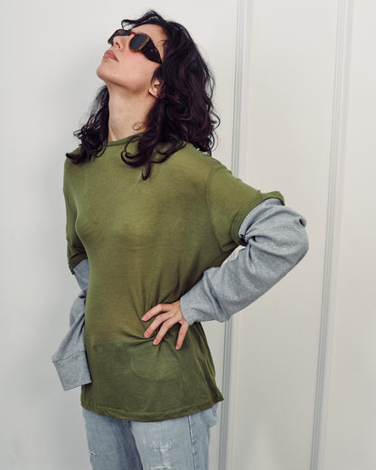 BARI OLIVE GREEN TOP