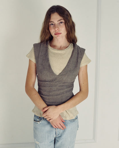 STELLA MONOCHROME GREY TOP
