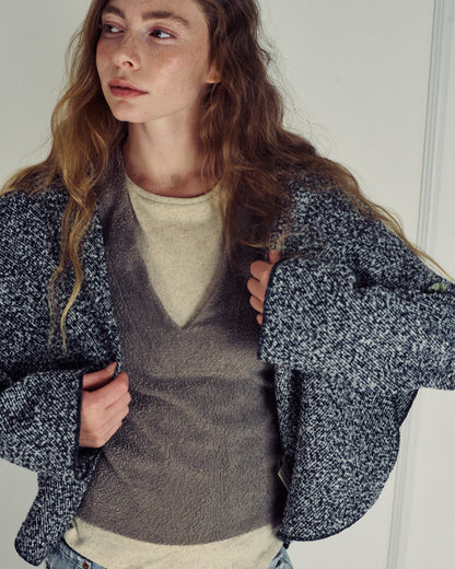 TOM RUSTIC BLUE  WOOL JACKET