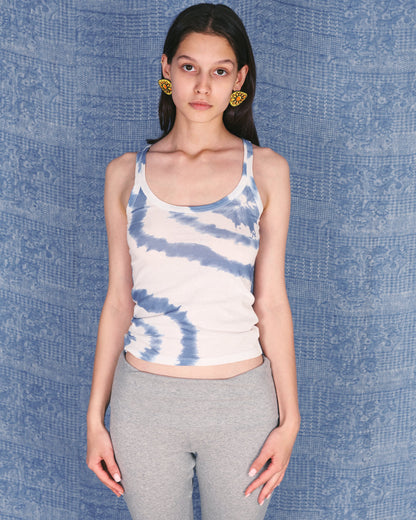 SOFIA TIE DYE WHITE WITH BLUE TANK