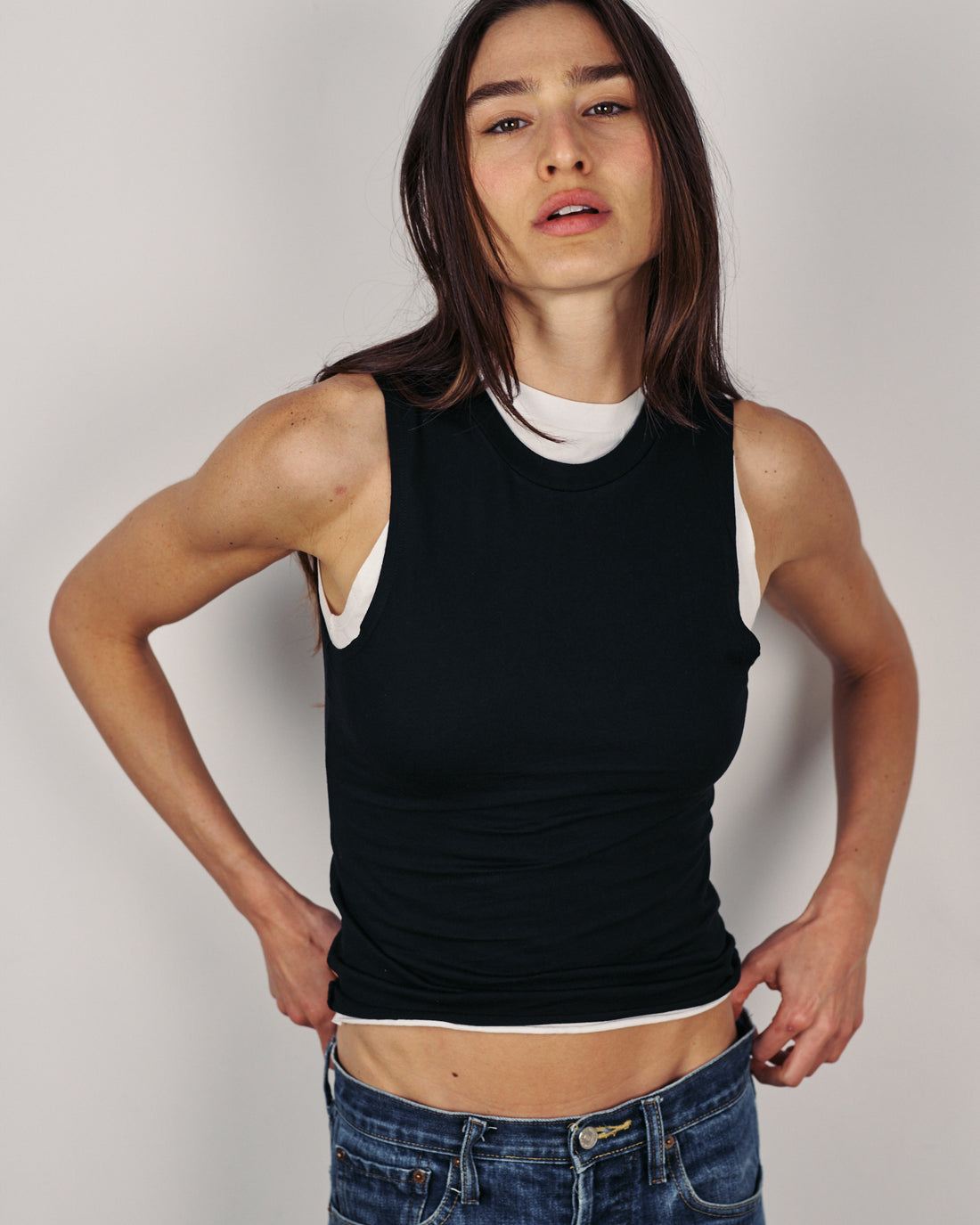 NATI TANK TOP BLACK