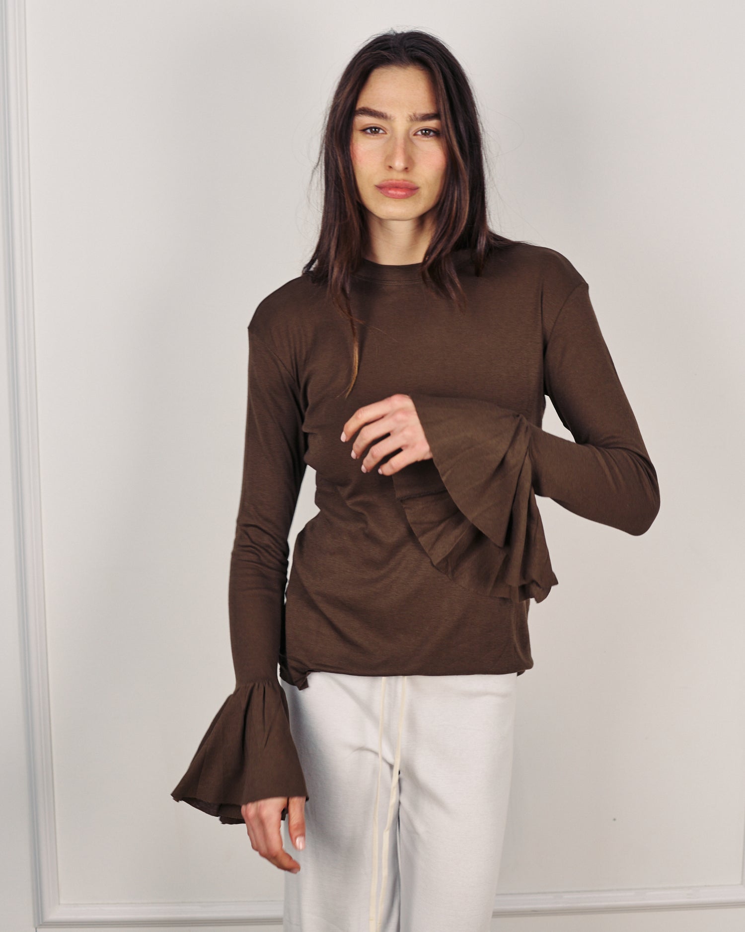 YVES SHIRT SMOKY BROWN