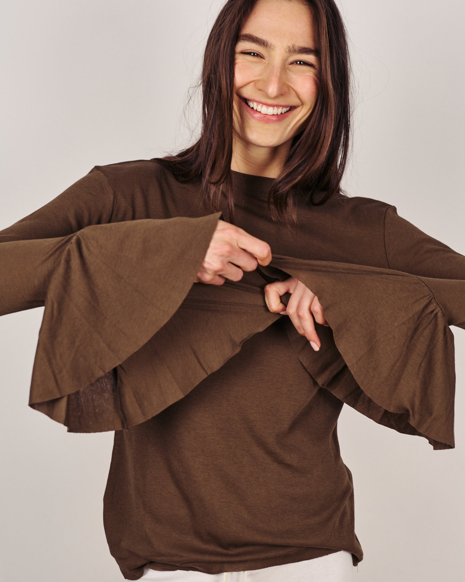 YVES SHIRT SMOKY BROWN