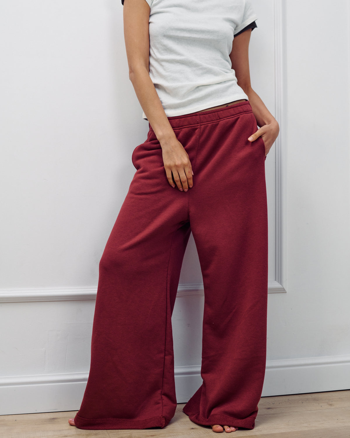 MATAN PANTS BURGUNDY