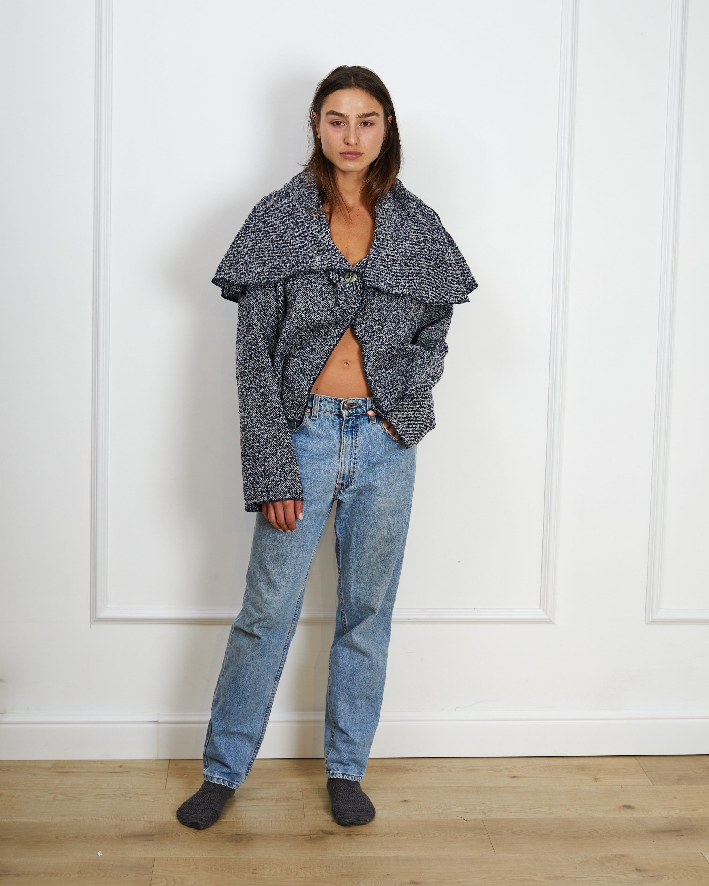 TOM RUSTIC BLUE  WOOL JACKET