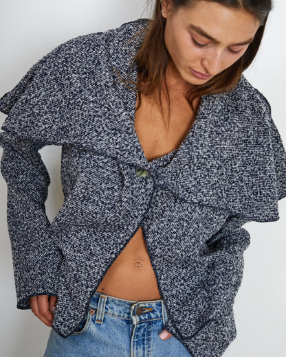 TOM RUSTIC BLUE  WOOL JACKET