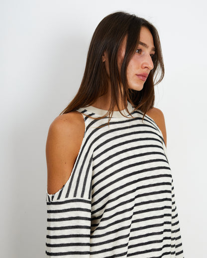 RIMINI BLACK STRIPES TOP
